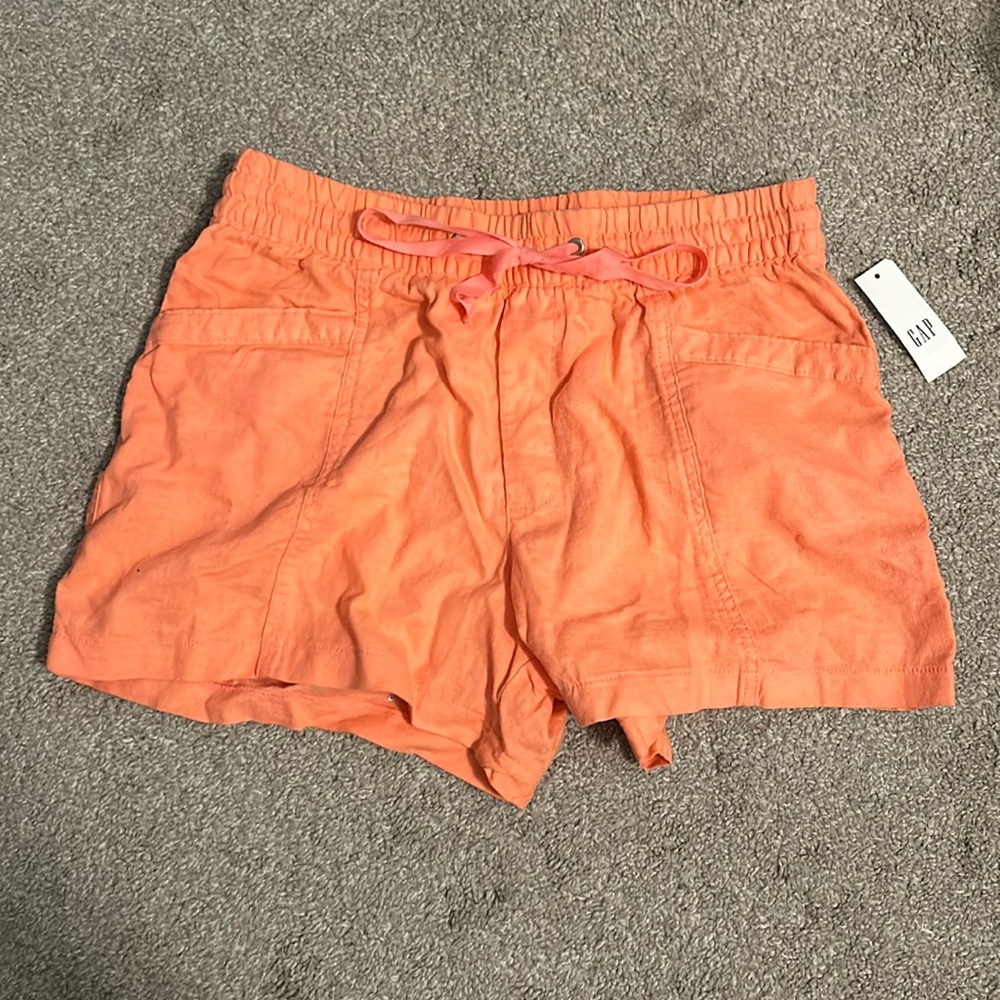 GAP Orange Cargo Shorts with Adjustable Waist